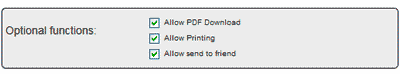 Deactivate printing option to prohibit the readers from printing your publication. Important if you for example have a copyright. 