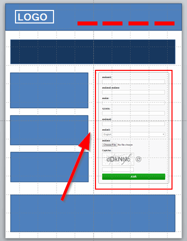 Create a landing page for the transfer form on your website